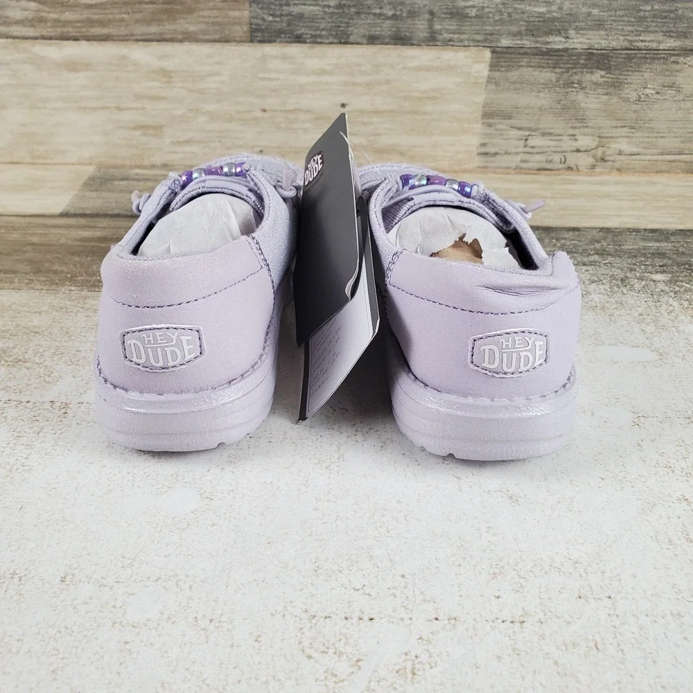 Hey Dude Wendy Funk Shoelry Toddler Loafer Shoes Sz 13 Thistle Purple Round Toe